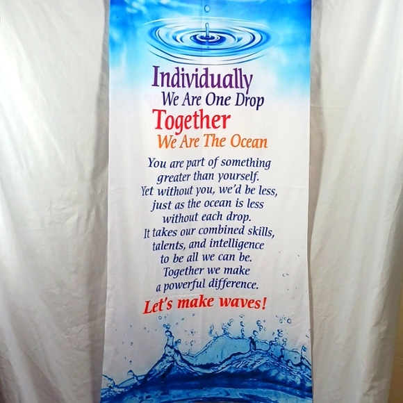 Individually We Are One Drop, Together We Are The Ocean 30" x 60" Beach Towel - Picture 1 of 6